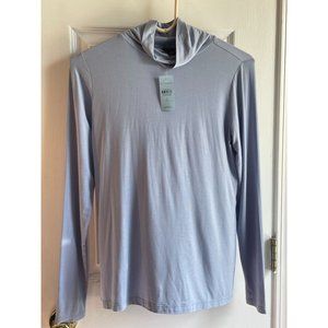 Ann Taylor Mock Turtleneck size Small Petite light blue